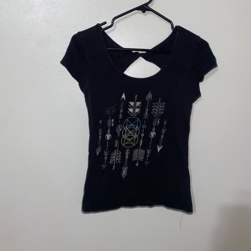 Black Graphic Women's Top